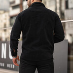 Single Pocket Fleece Shirt // Black (M)