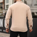 Single Pocket Fleece Shirt // Light-Beige (M)