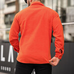 Single Pocket Fleece Shirt // Orange (S)