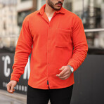 Single Pocket Fleece Shirt // Orange (S)
