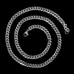 Polished Stainless Steel 6mm Curb Chain Necklace // 24"