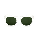 Nike Men's Sunglasses // Flatspot EV09239035220145 // Clear Frame With Green Lens