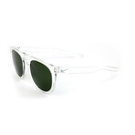 Nike Men's Sunglasses // Flatspot EV09239035220145 // Clear Frame With Green Lens