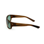 Nike Unisex Sunglasses // EV07782716113135 // Matte Crystal Military Brown Frame With Green Lens