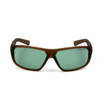 Nike Unisex Sunglasses // EV07782716113135 // Matte Crystal Military Brown Frame With Green Lens