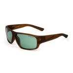 Nike Unisex Sunglasses // EV07782716113135 // Matte Crystal Military Brown Frame With Green Lens