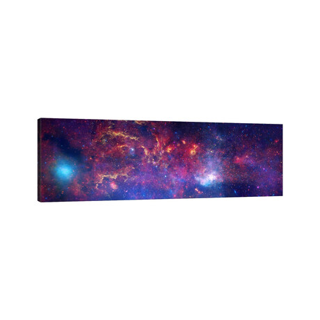 Center of the Milky Way Galaxy (Chandra/Hubble/Spitzer) by NASA (12"H x 36"W x 1.5"D)