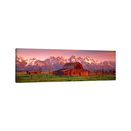 Barn Grand Teton National Park WY USA by Panoramic Images (12"H x 36"W x 1.5"D)