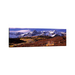 Mountains covered with snow and fall colors, near Telluride, Colorado, USA by Panoramic Images (12"H x 36"W x 1.5"D)