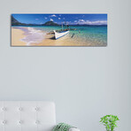 Fishing boat moored on the beach, Palawan, Philippines by Panoramic Images (12"H x 36"W x 1.5"D)