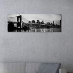 Brooklyn Bridge across the East River at dusk, Manhattan, New York City, New York State, USA by Panoramic Images (12"H x 36"W x 1.5"D)