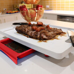 Karving King Dripless Cutting Board 2 in 1 System // Red