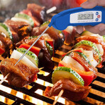 Karving King Deluxe Dripless Cutting Board 2 In 1 System With Digital Meat Thermometer // Blue