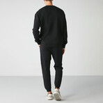 Sweatshirt & Sweatpant Set // Black (L)