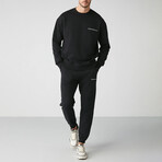 Sweatshirt & Sweatpant Set // Black (XS)