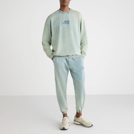 Sweatshirt & Sweatpant Set // Blue + Seafoam (XS)