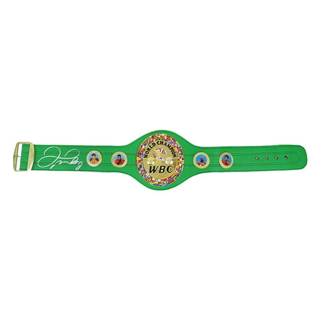 Floyd Mayweather Jr. Signed Green World Champion Full Size Boxing Belt