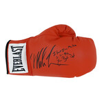 Mike Tyson & James Buster Douglas Dual Signed Everlast Red Boxing Glove w/I Beat Iron Mike KO 2-11-90