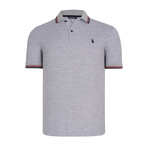 Tipped Polo // Gray + Red + Navy (S)