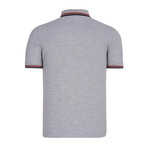Tipped Polo // Gray + Red + Navy (S)