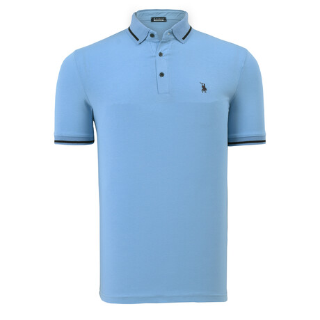 Tipped Polo // Light Blue (S)