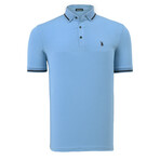 Tipped Polo // Light Blue (S)