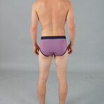 Wayne Brief // Vertical Stripe Pink + Navy (L)