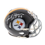 Jack Ham Signed Steelers Speed Mini Helmet Inscribed "HOF 88" (TSE) and Jack Ham Signed Steelers Jersey Inscribed "HOF 88" (JSA)