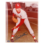 Steve Carlton Signed Phillies Jersey (JSA) and Steve Carlton Signed Cardinals 8x10 Photo (AIV)