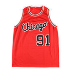 Dennis Rodman Chicago Bulls Signed Jersey (Beckett) and Dennis Rodman Chicago Bulls Signed Jersey (Beckett)