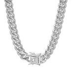 Stainless Steel Miami Cuban Chain With Box Clasp