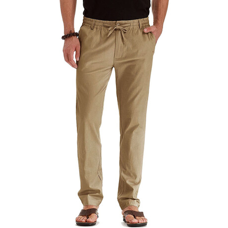 Drawstring Chinos // Dark Khaki (XS)