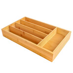 Bamboo 5-Slot Flatware Organizer, 13.5" x 8.25"