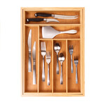 CooknCo Bamboo 8-slot Expanding Flatware Organizer