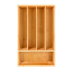 Bamboo 5-Slot Flatware Organizer, 13.5" x 8.25"