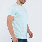 Logo Crewneck T-Shirt // Light Blue (S)