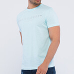 Logo Crewneck T-Shirt // Light Blue (S)