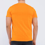 Logo Crewneck T-Shirt // Orange (S)