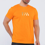 Small Logo Crewneck T-Shirt // Orange (S)