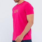 Small Logo Crewneck T-Shirt // Fuchsia (S)