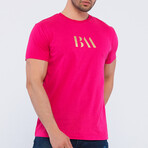 Small Logo Crewneck T-Shirt // Fuchsia (S)