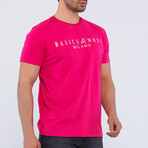 Logo Crewneck T-Shirt // Fuchsia (S)