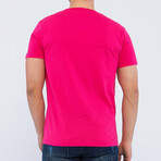 Small Logo Crewneck T-Shirt // Fuchsia (S)