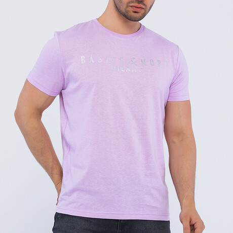 Logo Crewneck T-Shirt // Pink (S)