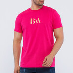 Small Logo Crewneck T-Shirt // Fuchsia (S)