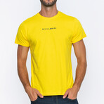 Small Logo Crewneck T-Shirt // Yellow (S)