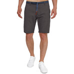 Shorts with Fabric Belt // Gray (L)