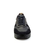 Ducavelli Line Mix Nubuck-Genuine Leather Men's Casual Shoes // Navy Blue (Euro: 47)