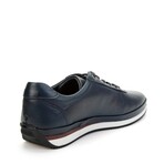 Men's Plain Genuine Leather Casual Shoes // Navy Blue (Euro: 44)