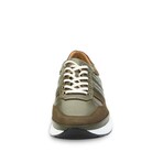 Men's Genuine Leather + Suede Casual Sneakers // Khaki (Euro: 45)